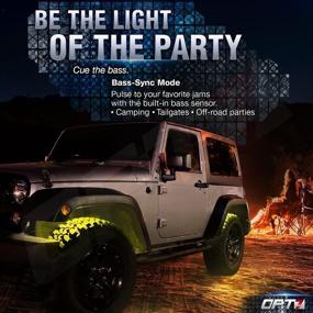 img 2 attached to OPT7 LED Rock Lights 1600 Lumens - Multicolor RGBW w/Remote Control - Waterproof Pods for Off Road Truck RZR ATV UTV