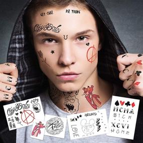 img 3 attached to 👻 Lil Peep Temporary Tattoos: Fashion Tats for Face, Neck, & Hands - Realistic, Skin Safe, and Made in the USA