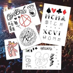 img 2 attached to 👻 Lil Peep Temporary Tattoos: Fashion Tats for Face, Neck, & Hands - Realistic, Skin Safe, and Made in the USA