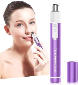 img 3 attached to ✂️ TOUCHBeauty Women's Ear Nose Hair Trimmer: Mini Pen-Sized, Battery Powered, Violet Color