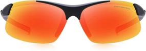 img 3 attached to CURY PROTECH Men's Polarized Sunglasses: Superior Sports Eyewear for Cycling, Fishing, and Golf with TR90 Superlight Frame