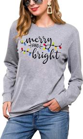 img 3 attached to Christmas Sweatshirt Bright T Shirt Holiday Outdoor Recreation for Hiking & Outdoor Recreation Clothing