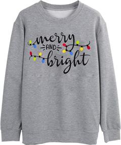 img 1 attached to Christmas Sweatshirt Bright T Shirt Holiday Outdoor Recreation for Hiking & Outdoor Recreation Clothing