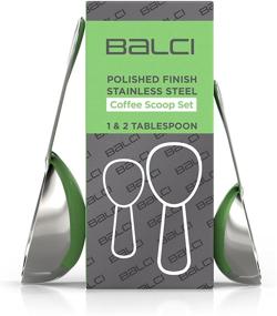 img 3 attached to ☕ BALCI - Stainless Steel Coffee Scoop Set (1&amp;2 Tbsp, 15ml and 30ml) Precision Measuring Spoons for Coffee, Tea, Sugar, Flour and More!