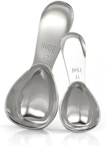 img 2 attached to ☕ BALCI - Stainless Steel Coffee Scoop Set (1&amp;2 Tbsp, 15ml and 30ml) Precision Measuring Spoons for Coffee, Tea, Sugar, Flour and More!