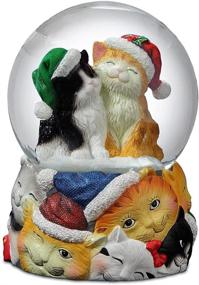 img 2 attached to 🎶 Musical Snow Globe: Christmas Cats by The San Francisco Music Box Company