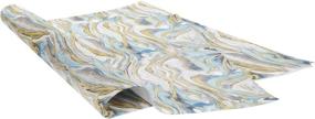img 1 attached to 🎁 Marble Designer Printed Tissue Sheets for Gift Wrapping and Decoration - Pack of 48 - 15x 20 Inches, Assorted Colors of the Rainbow