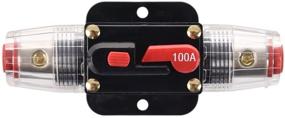 img 4 attached to ANJOSHI 100A Auto Car Stereo Switch Fuse Holders - Inline Circuit Breaker Reset Fuse for Enhanced Audio System Protection at 12V-24V DC