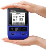 🖨️ puqu q20 portable bluetooth thermal label printer with rechargeable battery - ideal for labeling, shipping, office, cable, retail, barcode and more! compatible with android & ios system logo