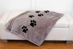 img 1 attached to 🐾 Pawprints Left by Your Beloved Pet Memorial Blanket with Heartfelt Sentiment - Comforting Pet Loss/Bereavement Gift (Not Personalized)