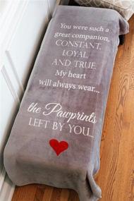 img 2 attached to 🐾 Pawprints Left by Your Beloved Pet Memorial Blanket with Heartfelt Sentiment - Comforting Pet Loss/Bereavement Gift (Not Personalized)