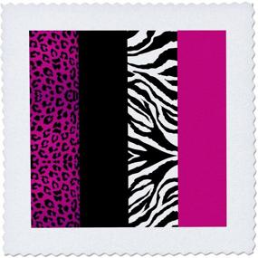 img 1 attached to 3DRose Qs_35436_1 Print Leopard Zebra Quilt 10 Inch