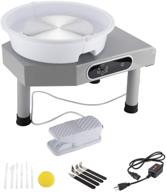 🖌️ yaekoo 25cm lcd touch screen electric pottery wheel: table top ceramic forming machine with foot pedal for diy clay art craft shaping tools - gray logo