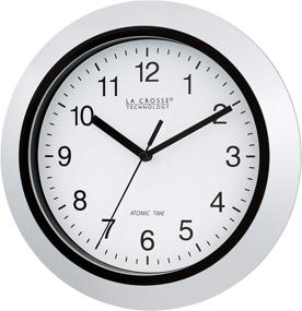 img 3 attached to ⏰ La Crosse Technology Atomic Analog Wall Clock (10 inch, Silver): Precision Timekeeping at its Finest!