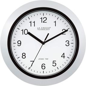 img 4 attached to ⏰ La Crosse Technology Atomic Analog Wall Clock (10 inch, Silver): Precision Timekeeping at its Finest!