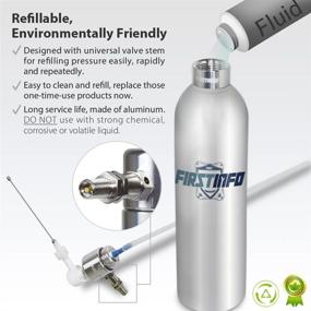 img 3 attached to 🚀 FIRSTINFO Aluminum Pneumatic Aerosol Refillable Pressure Storage Sprayer Can with Dual Purpose Nozzle for Jet Straight Stream & Mist Spraying Kit - Compressed Manual Fluid Oil + Jet Dual Purpose Nozzle