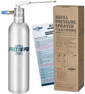 🚀 firstinfo aluminum pneumatic aerosol refillable pressure storage sprayer can with dual purpose nozzle for jet straight stream & mist spraying kit - compressed manual fluid oil + jet dual purpose nozzle logo
