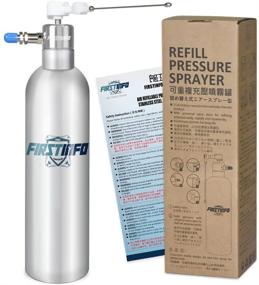 img 4 attached to 🚀 FIRSTINFO Aluminum Pneumatic Aerosol Refillable Pressure Storage Sprayer Can with Dual Purpose Nozzle for Jet Straight Stream & Mist Spraying Kit - Compressed Manual Fluid Oil + Jet Dual Purpose Nozzle