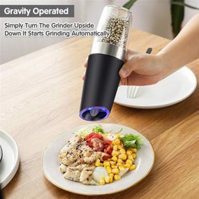 img 2 attached to 🧂 IEBIYO Electric Gravity Salt and Pepper Grinder Set: Battery-Operated, Adjustable Ceramic Coarseness for Pepper, Himalayan Salt & More