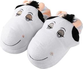 img 1 attached to Aerusi Unisex Animal Plush Slipper, Children's Shoe Size 1-3