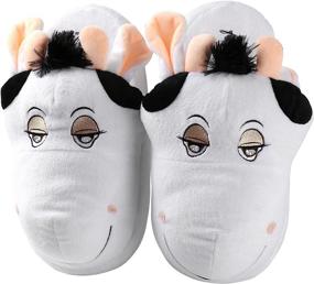 img 3 attached to Aerusi Unisex Animal Plush Slipper, Children's Shoe Size 1-3