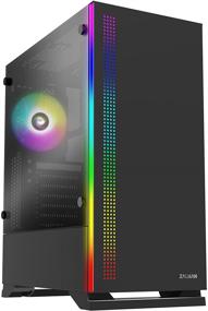 img 4 attached to Zalman S5 Black Medium Tower ATX Case with Glass Panels - Enhanced RGB Lighting