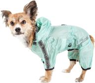 helios dog 'torrential shield' waterproof multi-adjustable full body windbreaker raincoat for pets logo