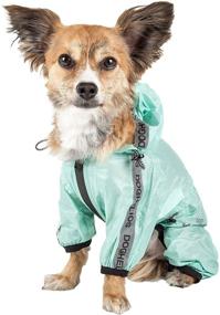img 3 attached to Helios Dog 'Torrential Shield' Waterproof Multi-Adjustable Full Body Windbreaker Raincoat for Pets