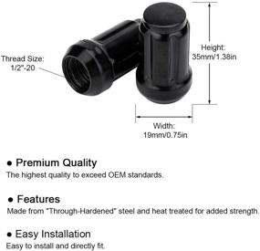 img 2 attached to 🔧 Гайки колесные IRONTEK 1/2"-20 - 21 шт. закрытые с ключом - 1.38" 35мм - Jeep Wrangler Ford Mustang