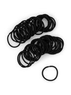 💇 heliums small black hair elastics: 2mm mini 1 inch sized hair ties for kids, braids, and fine hair - 48 count pack logo
