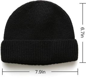 img 3 attached to DOANNOTIUM Wool Short Beanie Winter Fisherman Watch Hat Cuffed Knit Warm Skull Trawler Cap for Men Women, ideal for SEO