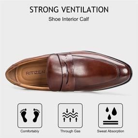 img 1 attached to 👞 RITIZEN Classic Comfortable Official Business Men's Loafers & Slip-Ons: Stylish Footwear for Professionals