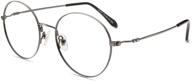 👓 enhance eye protection with firmoo blue light blocking retro round metal computer reading glasses logo