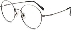 img 4 attached to 👓 Enhance Eye Protection with Firmoo Blue Light Blocking Retro Round Metal Computer Reading Glasses