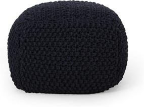 img 4 attached to 💙 Stylish and Comfortable: Christopher Knight Home 313892 Pouf in Dark Blue