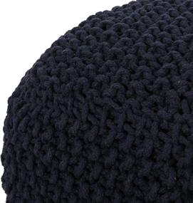 img 2 attached to 💙 Stylish and Comfortable: Christopher Knight Home 313892 Pouf in Dark Blue