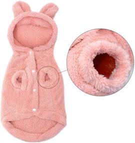 img 1 attached to 🐇 Winter Warm Small Dog Pajamas Coats - Cute Rabbit Design Pet PJS Jumpsuit | PET ARTIST