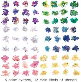 img 3 attached to OBSEDE 72 Bottles Art Glitter Flat Supplies: Colorful Fillers for Resin Jewelry & Craft Decoration