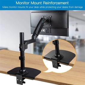 img 2 attached to 🔩 Reinforcement Plate for Thin and Glass Tabletops - HUANUO Steel Mount with Steel Bracket Plate and C Clamp Installation, Ideal for Fragile Tables