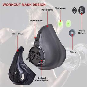 img 1 attached to 🏋️ Advanced HANDSONIC Workout Mask 4.0 - Adjustable Resistance, 48-Level Fitness Mask for High-Altitude Training, Running, Cycling, MMA, Cardio, HIIT, and Endurance Building