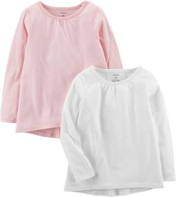 img 1 attached to 👚 Carters Girls 2 Pack Long Sleeve Bright Clothing for Girls - Tops, Tees & Blouses