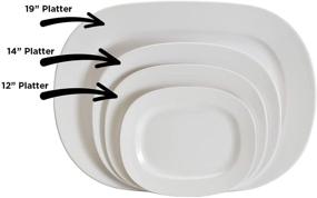 img 2 attached to Hutzler Melamine Platter White 14 Inch: Elegant Serving Dish for Any Occasion