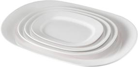 img 1 attached to Hutzler Melamine Platter White 14 Inch: Elegant Serving Dish for Any Occasion