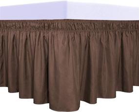 img 4 attached to 🛏️ Threads Collection 12" Drop 600 Thread Count Egyptian Quality Easy-On/Easy-Off Bed Skirt - Wrinkle & Fade Resistant - Chocolate