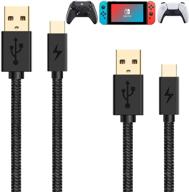 высокоскоростной usb-кабель типа c для контроллера xbox series x/s, быстрая зарядка кабеля для galaxy s9, совместим с контроллерами sony ps5 dualsense, nintendo switch, switch lite и моделью switch oled. логотип