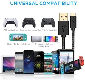 img 2 attached to High-Speed Type C USB Cable for Xbox Series X/S Controller, Fast Charging Galaxy S9 Cable, Compatible with Sony PS5 DualSense Controllers, Nintendo Switch, Switch Lite, and Switch OLED Model