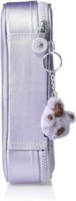 img 2 attached to 📚 Kipling 100 Pens Pencil Case in Frosted Lilac Metallic – Dimensions: 6"L X 8.25"H X 2"D