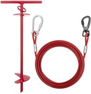 🐾 expawlorer dog tie out cable and stake: 15 ft of secure dog lead for outdoor adventures logo