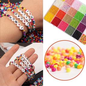 img 1 attached to 📿 Ciseng Glass Seed Beads Kit - 25600pcs 2mm 11/0 Small Craft Beads for DIY Bracelet Necklaces Jewelry Making - 24-Gird Plastic Box (1066Pcs Per Color, 24 Colors) - Base Seed Beads Box