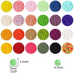 img 2 attached to 📿 Ciseng Glass Seed Beads Kit - 25600pcs 2mm 11/0 Small Craft Beads for DIY Bracelet Necklaces Jewelry Making - 24-Gird Plastic Box (1066Pcs Per Color, 24 Colors) - Base Seed Beads Box